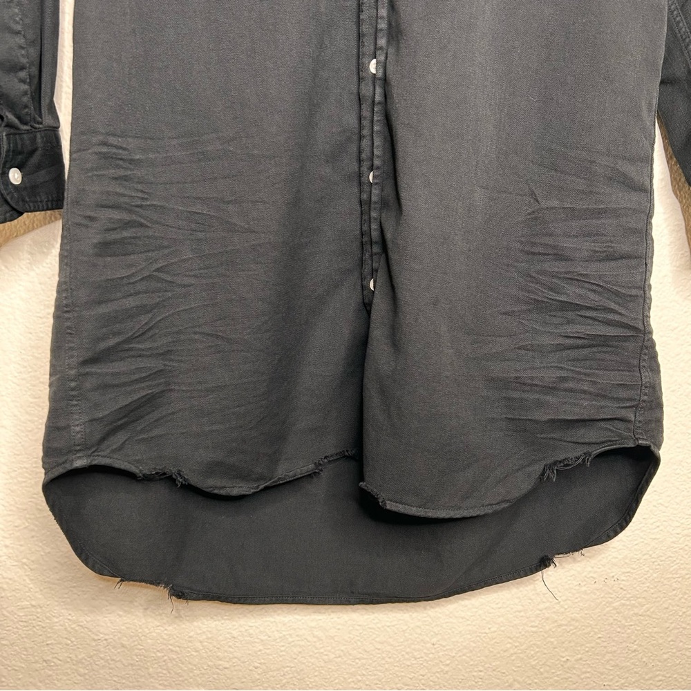 Frank & Eileen Black Button-Front Mini Shirt Dress - image 6